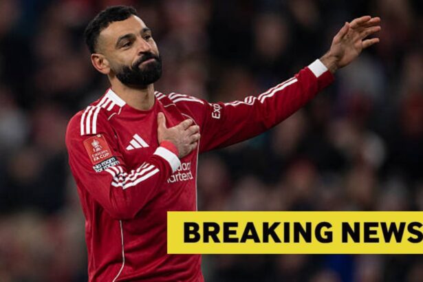 Mohamed Salah celebrating after goal vs Brighton