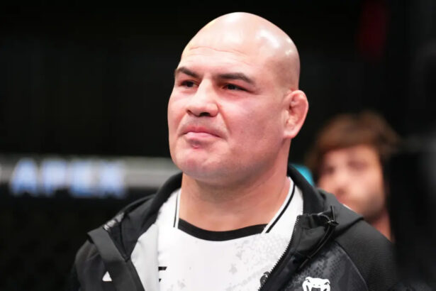 Cain Velasquez serves as a coach during a UFC event