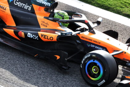 Lando Norris leads through two red flag suspensions on day one of first Bahrain F1 test of 2026