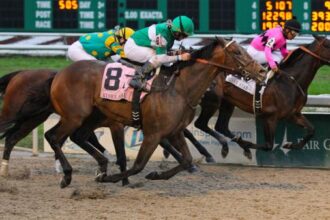 Shocking horse racing event: $272 winner in Risen Star Stakes