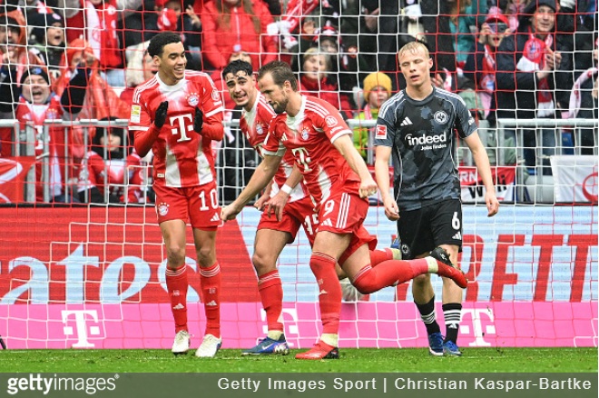 Bayern Munich 3-2 Eintracht Frankfurt: Kane's double secures a nervous victory