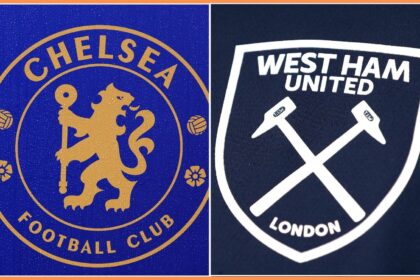 Chelsea and West Ham club badges