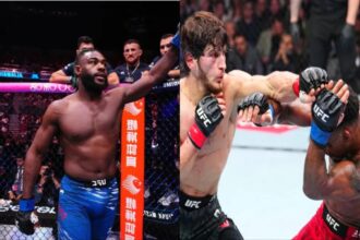 Aljamain Sterling reacts to Movsar Evloev's UFC London win