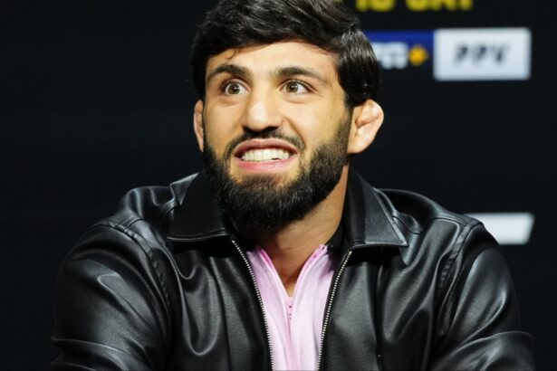 Arman Tsarukyan at the UFC 311 press conference