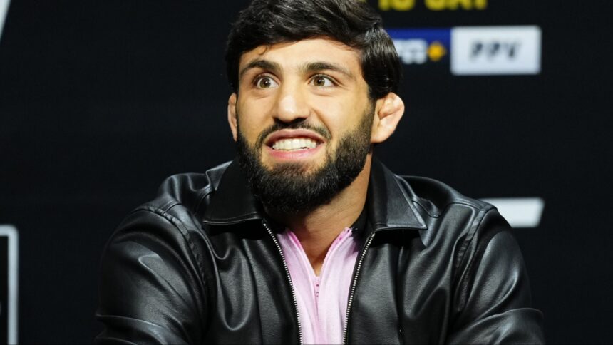 Arman Tsarukyan at the UFC 311 press conference