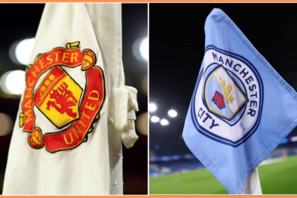 Manchester United and Manchester City logos