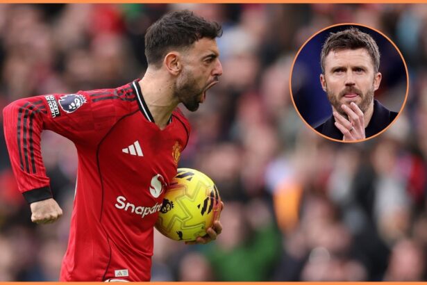 Bruno Fernandes celebrates for Manchester United