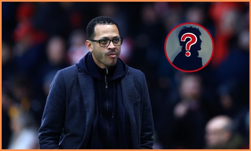 Chelsea manager Liam Rosenior looks on