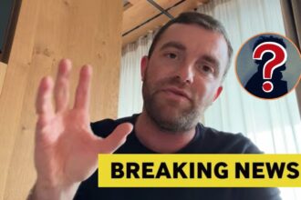 Fabrizio Romano with overlay of mystery man