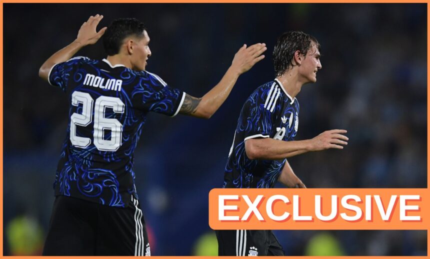 Nico Paz in action for Argentina