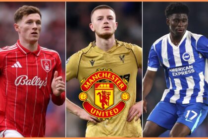 Elliot Anderson, Adam Wharton, and Carlos Baleba