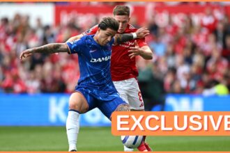 Enzo Fernandez in action for Chelsea against Nottingham Forest last season