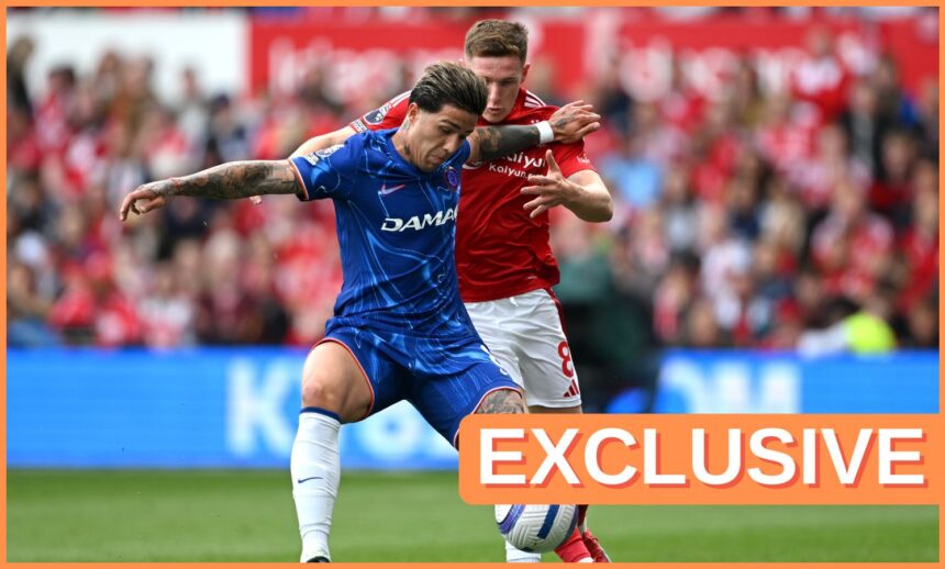 Enzo Fernandez in action for Chelsea against Nottingham Forest last season