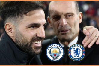 Cesc Fabregas and Massimiliano Allegri