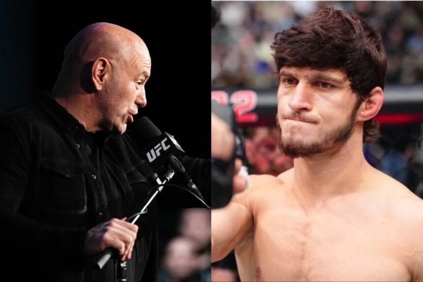 Dana White and Movsar Evloev