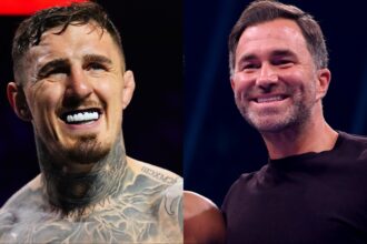 Tom Aspinall and Eddie Hearn