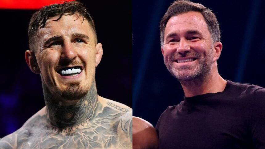 Tom Aspinall and Eddie Hearn