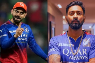 Virat Kohli and Krunal Pandya of RCB