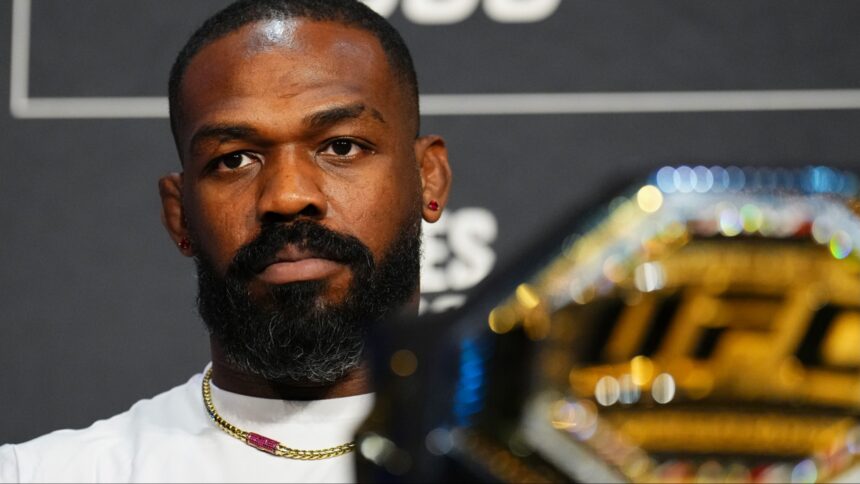 Jon Jones at a UFC 309 press conference
