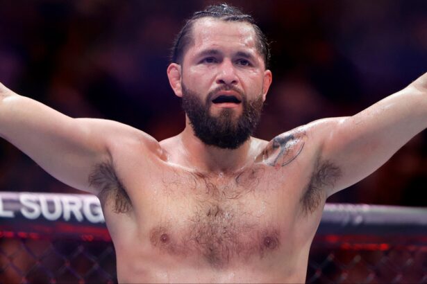 Jorge Masvidal enters the Octagon for his fight at UFC 287