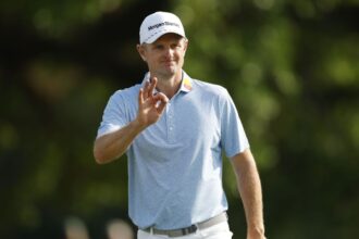 Justin Rose presents 'special' trophy found at friend's auction