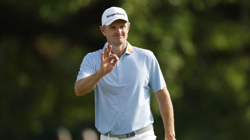 Justin Rose presents 'special' trophy found at friend's auction