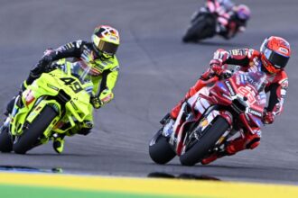 Marc Marquez, Fabio di Giannantonio, 2026 Brazilian MotoGP Sprint.