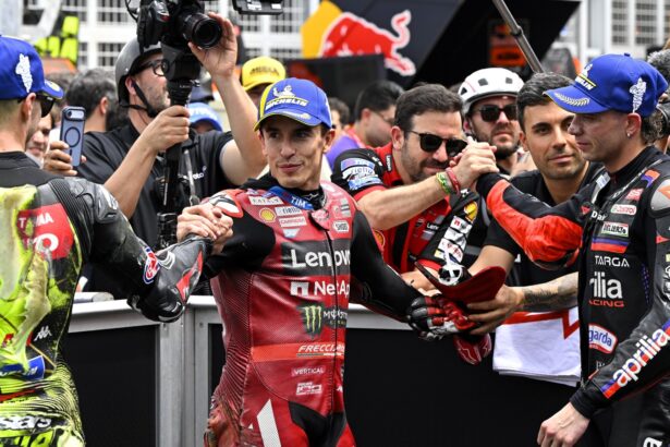 Marco Bezzecchi, Marc Marquez, Fabio di Giannantonio, 2026 Brazilian MotoGP.