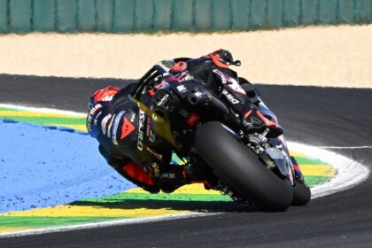 Marco Bezzecchi leads the 2026 Brazilian MotoGP.