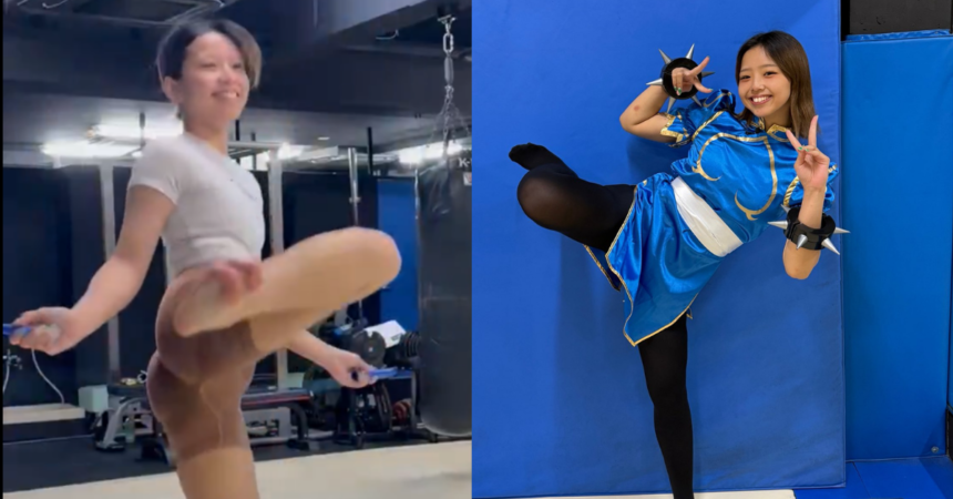 Real-Life Chun-Li Mona Kimura’s One-Leg Rope Drill Goes Viral Ahead of K-1 Return