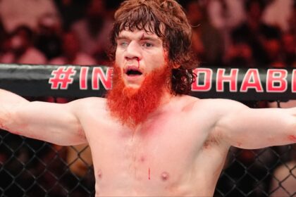 Shara 'Bullet' Magomedov enters the Octagon for his fight at UFC Abu Dhabi