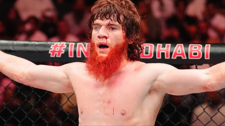 Shara 'Bullet' Magomedov enters the Octagon for his fight at UFC Abu Dhabi