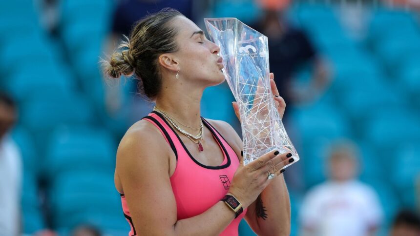 Sabalenka defeats Gauff in 3 sets to win Miami Open title