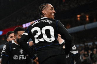 Aston Villa 1-4 Chelsea: Joao Pedro's hat-trick gets Rosenior's team back to winning ways