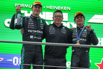 Russell is four points clear of Antonelli in the championship