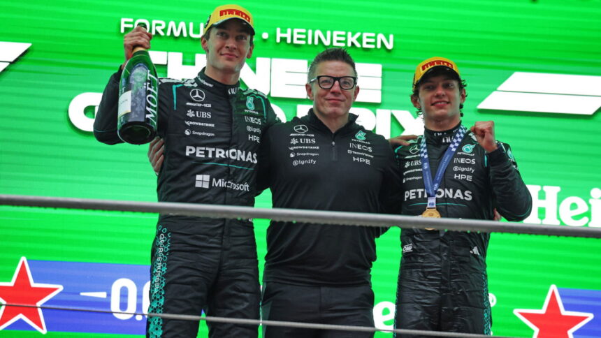 Russell is four points clear of Antonelli in the championship