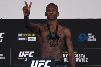 Israel Adesanya UFC weigh in