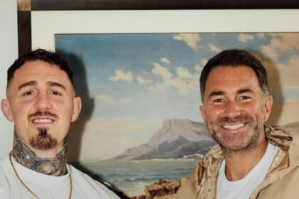 Tom Aspinall and Eddie Hearn