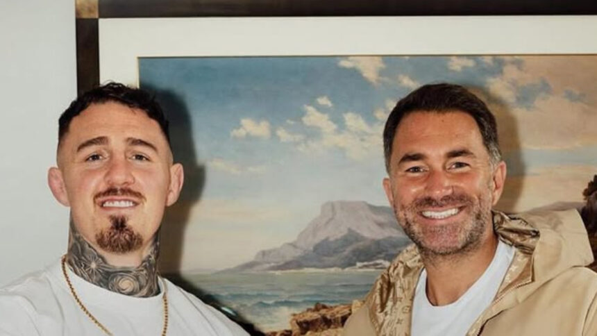 Tom Aspinall and Eddie Hearn