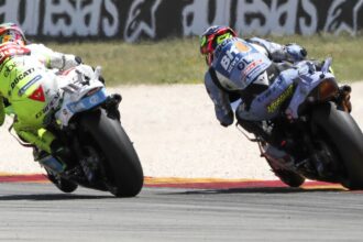 Franco Morbidelli, Fermin Aldeguer, 2025 Aragon MotoGP.