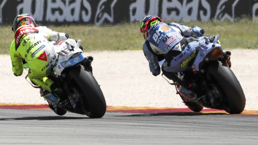 Franco Morbidelli, Fermin Aldeguer, 2025 Aragon MotoGP.