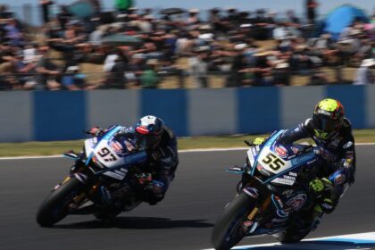 Xavi Vierge, Andrea Locatelli, 2026 Australian WorldSBK. Credit: Gold and Goose.