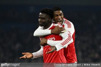 Brighton 0-1 Arsenal: Saka makes a milestone appearance as they move seven points clear at the top of the table