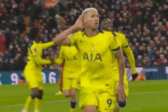 Richarlison scores Spurs' first point under Tudor with 90th-minute equalizer at Anfield (video)
