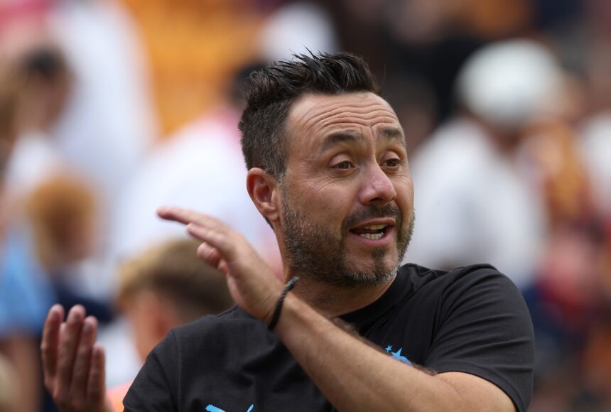 Roberto De Zerbi manager of Olympique Marseille
