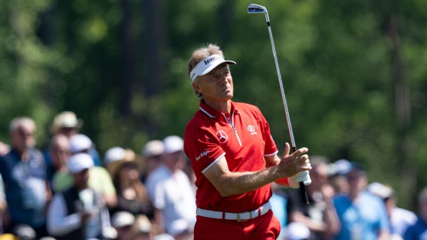 Bernhard Langer (68) shares the lead in the Senior PGA Championship despite his age