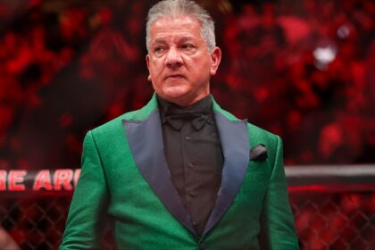 Bruce Buffer in the Octagon at UFC Seattle