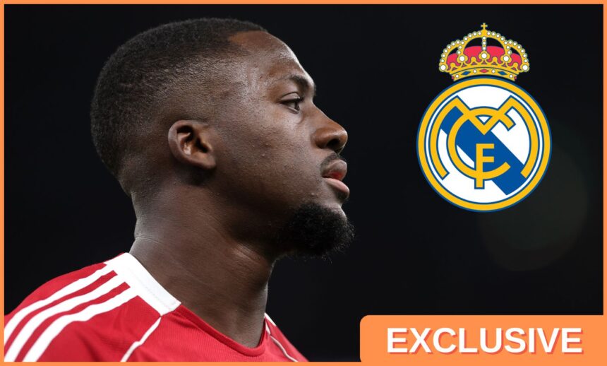 Ibrahima Konate of Liverpool and Real Madrid logo