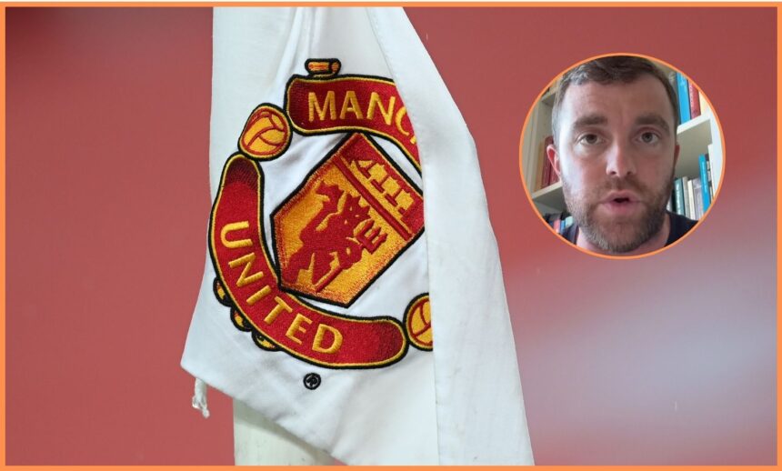 Manchester United-branded corner flag, and Fabrizio Romano