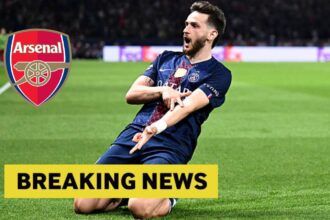 Khvicha Kvaratskhelia in action for PSG